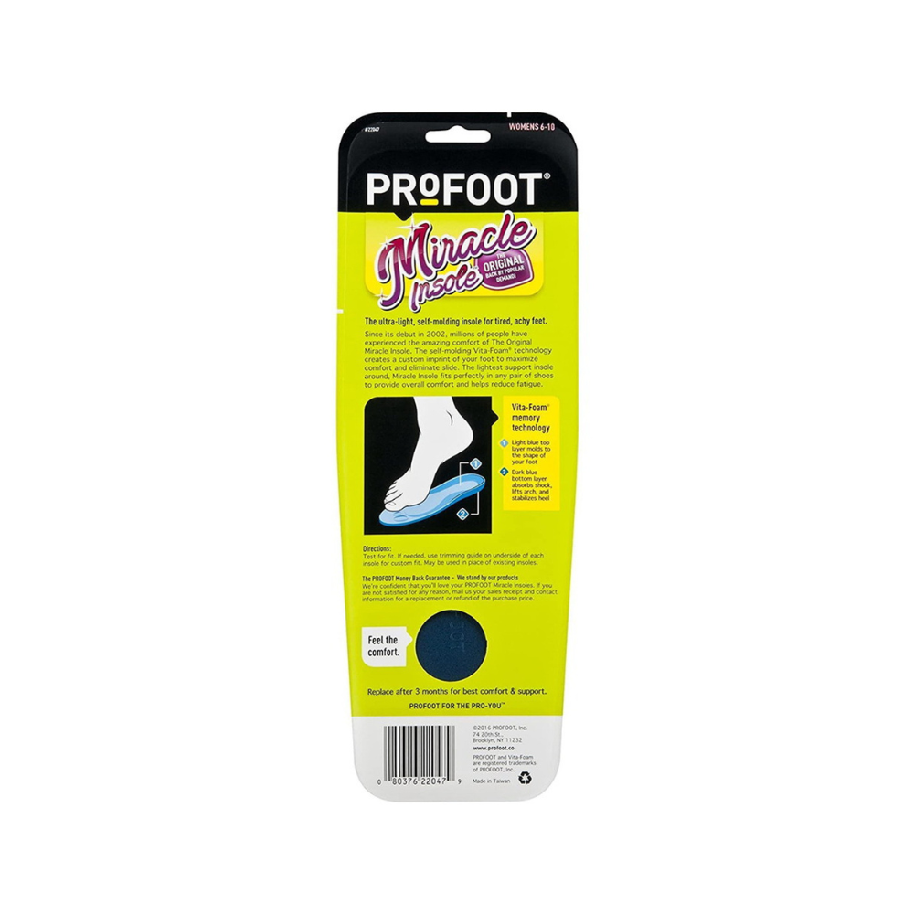 ProFoot 2oz Miracle Insoles Women’s – 1 Pair