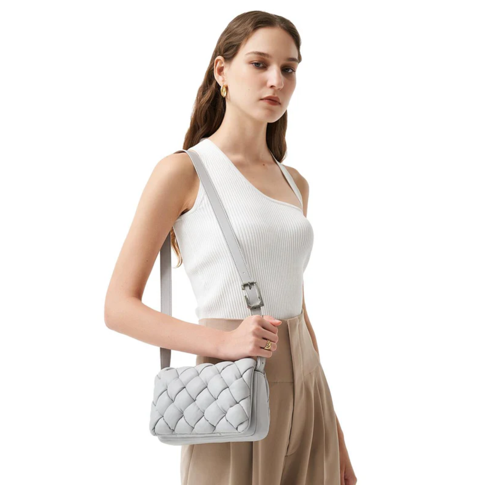 JW PEI Maze Bags Women Crossbody - Light Gray