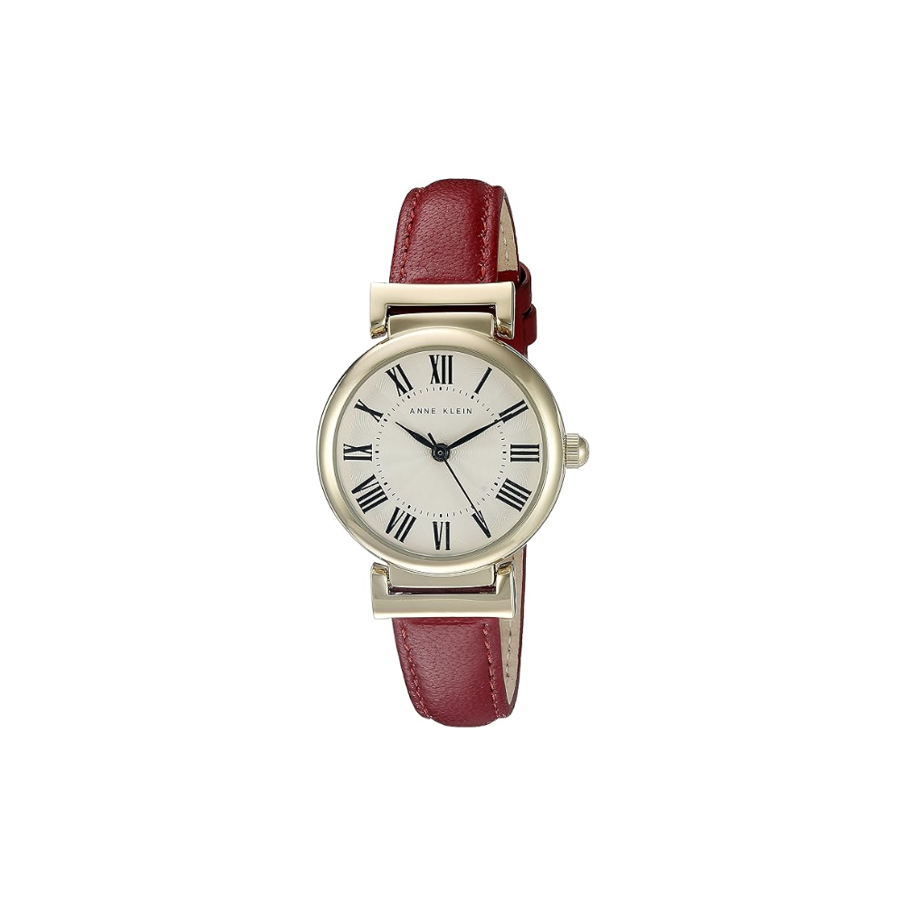 Ρολόι Anne Klein Women's Leather Strap Watch, Red