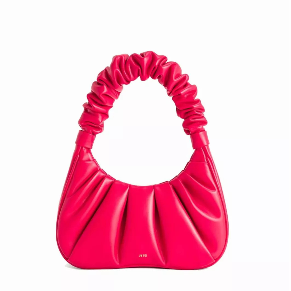 JW PEI Gabbi Ruched Hobo Handbag -Magenta
