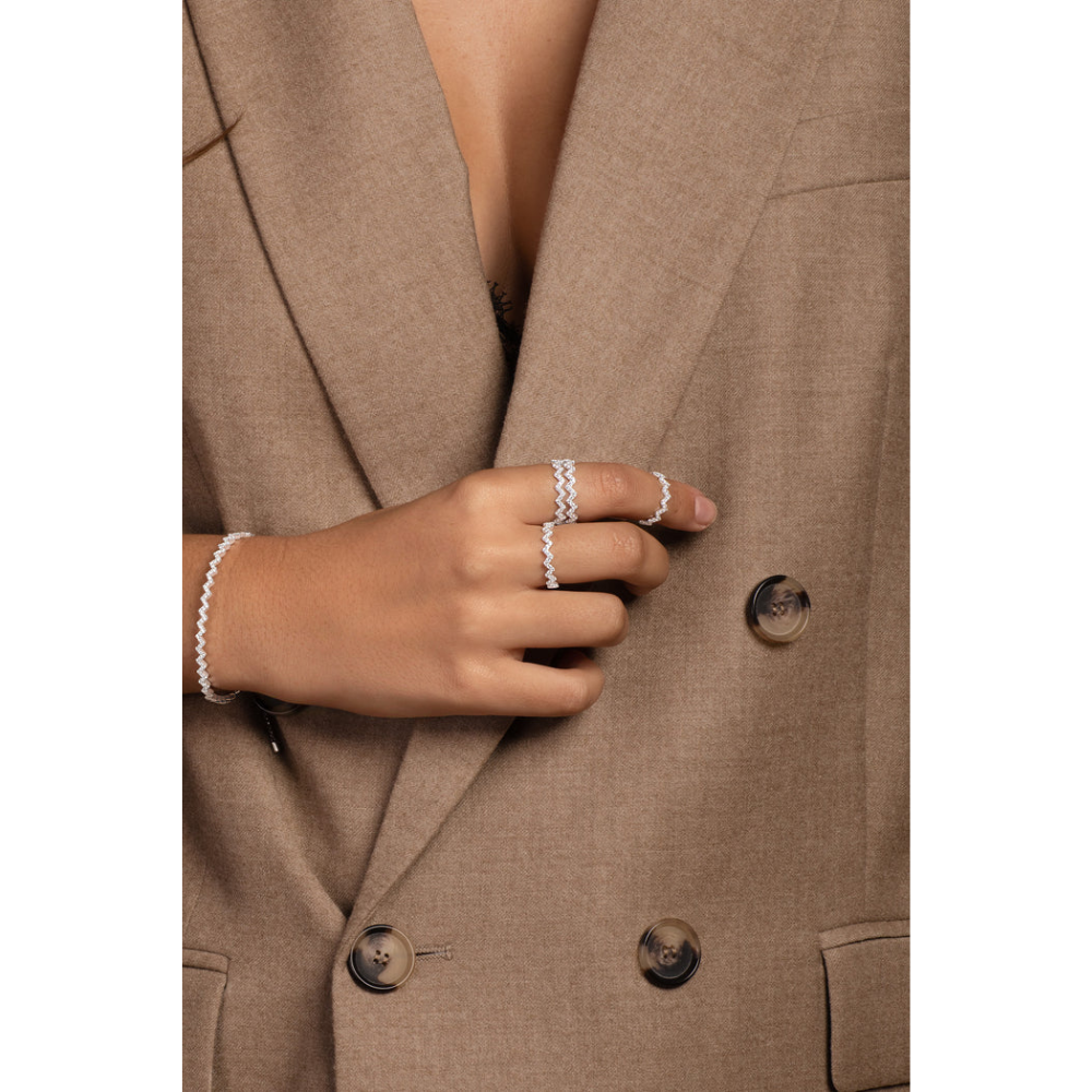 APM Monaco Up and Down Ring White