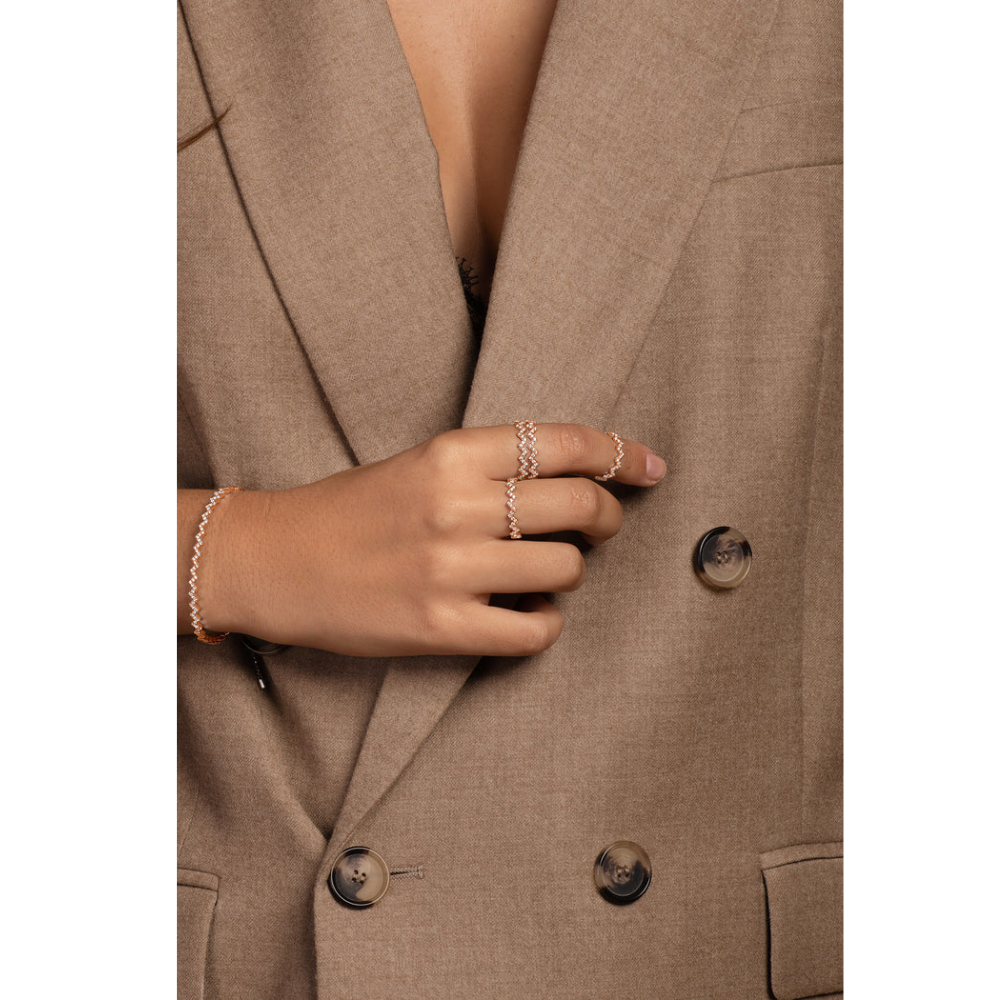 APM Monaco Up and Down Ring Rose Gold