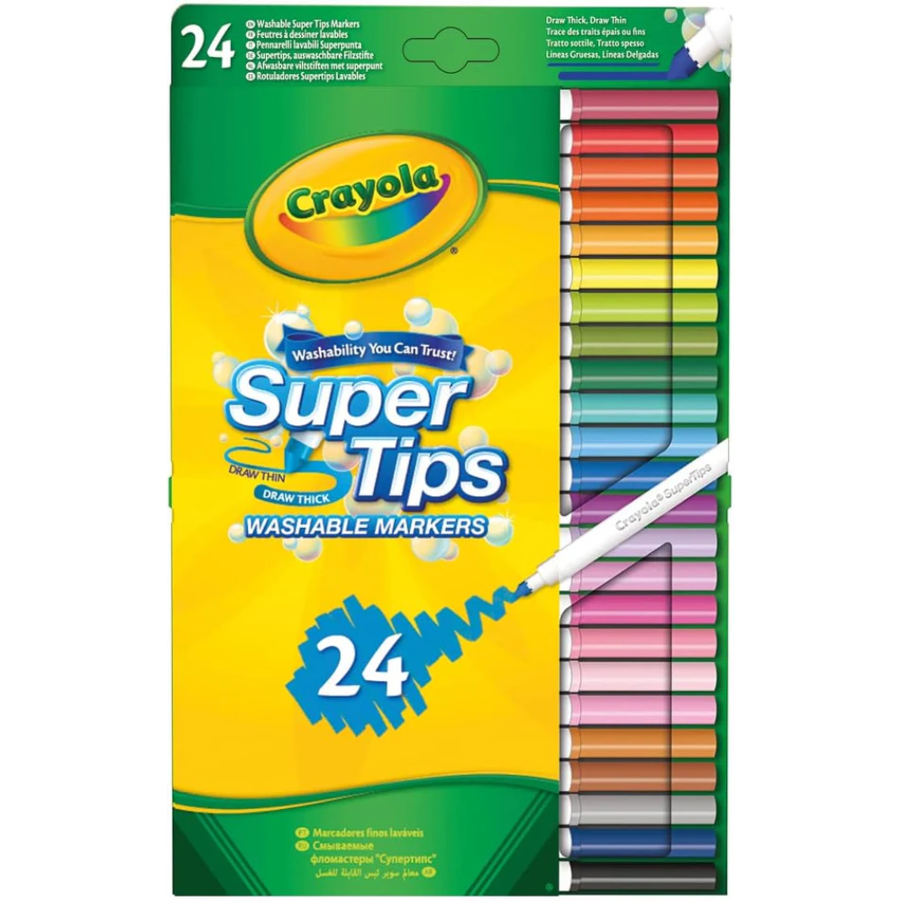 Crayola 24 Supetips Washable Markers
