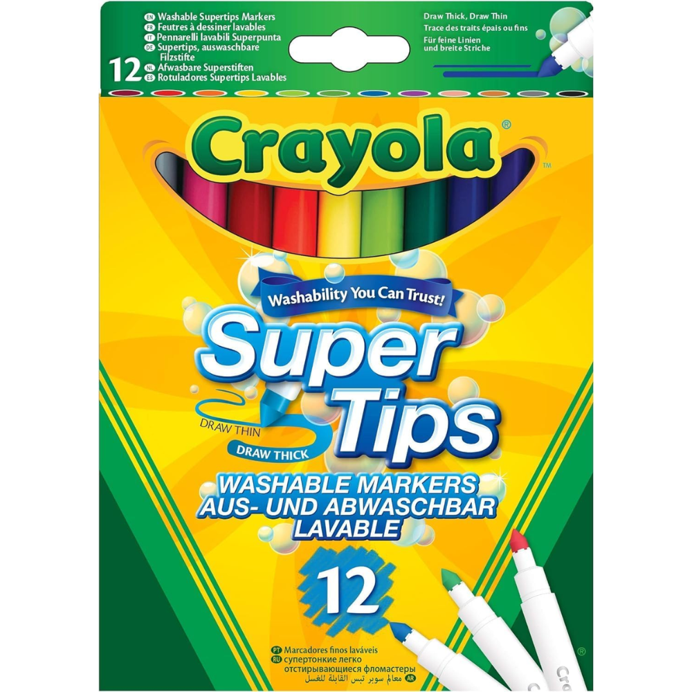 Crayola 12 Supertips Washable Markers