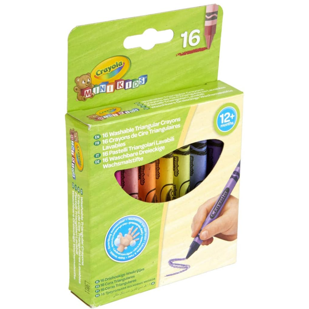 Crayola 16 MK Washable Triangular Crayons