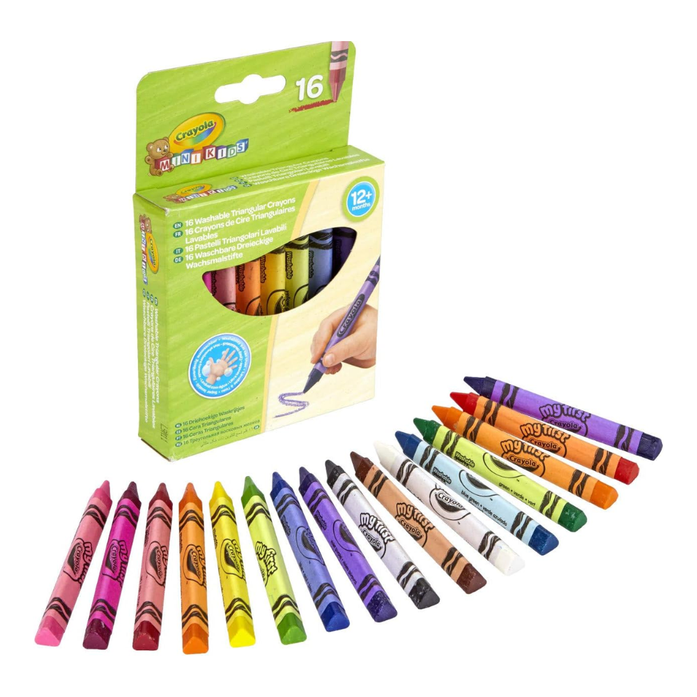 Crayola 16 MK Washable Triangular Crayons