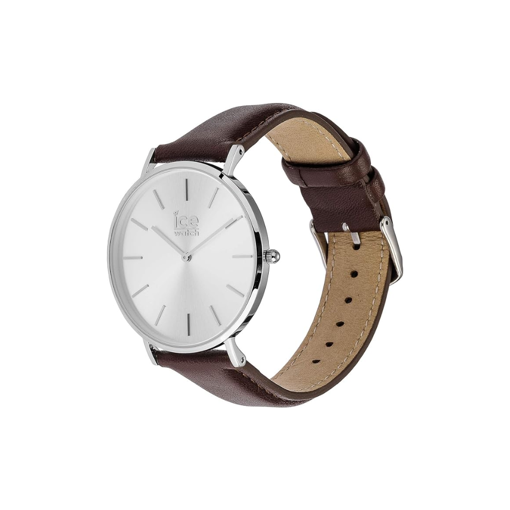 Ρολόι Ice-Watch - CITY classic Brown silver - Men's wristwatch with leather strap