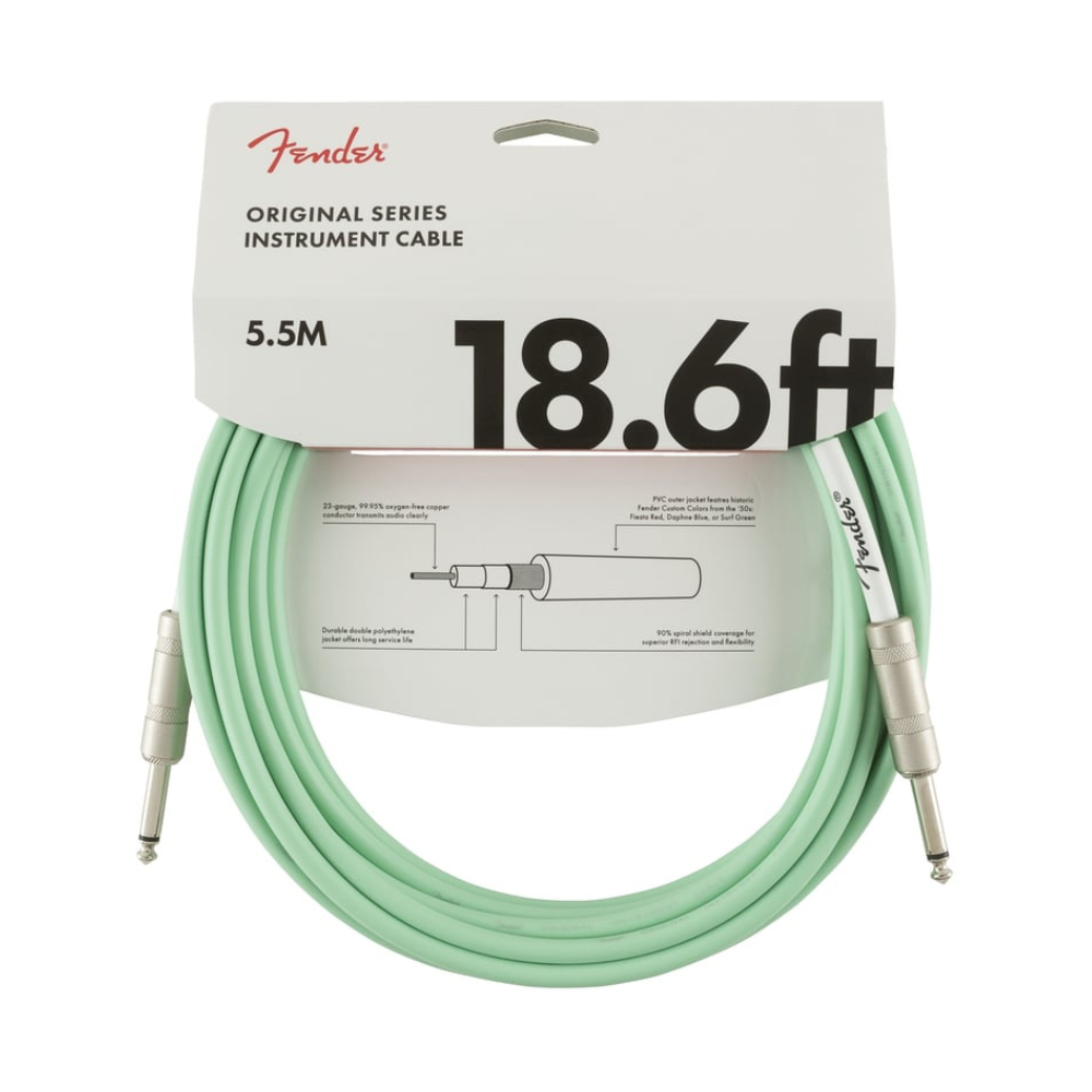 Fender Original 18.6' Inst Cable Surf Green