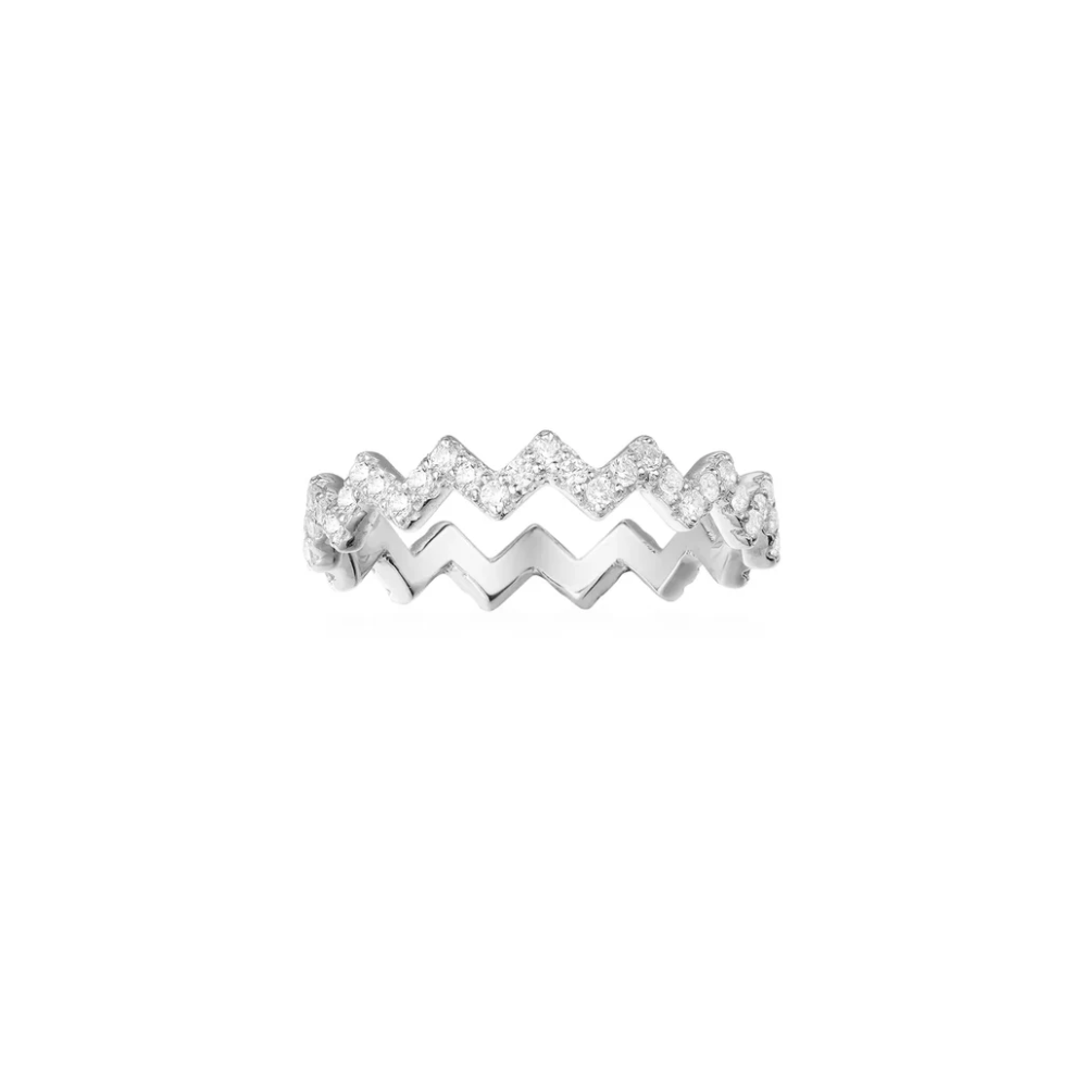 APM Monaco Up and Down Ring White