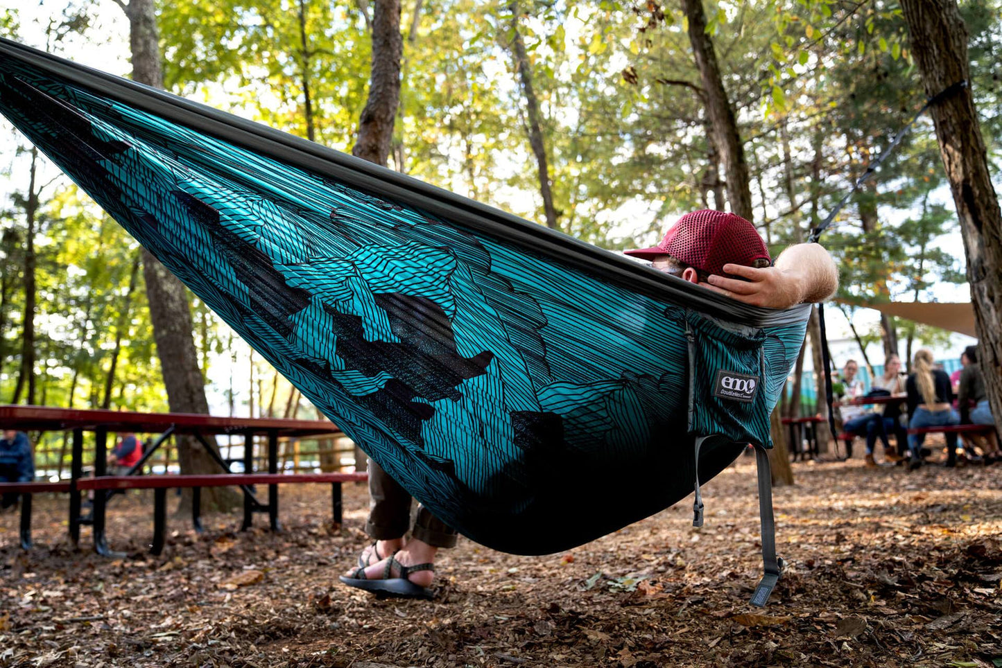 Αιώρα ENO DoubleNest Hammock Print Mountains to Sea | Grey