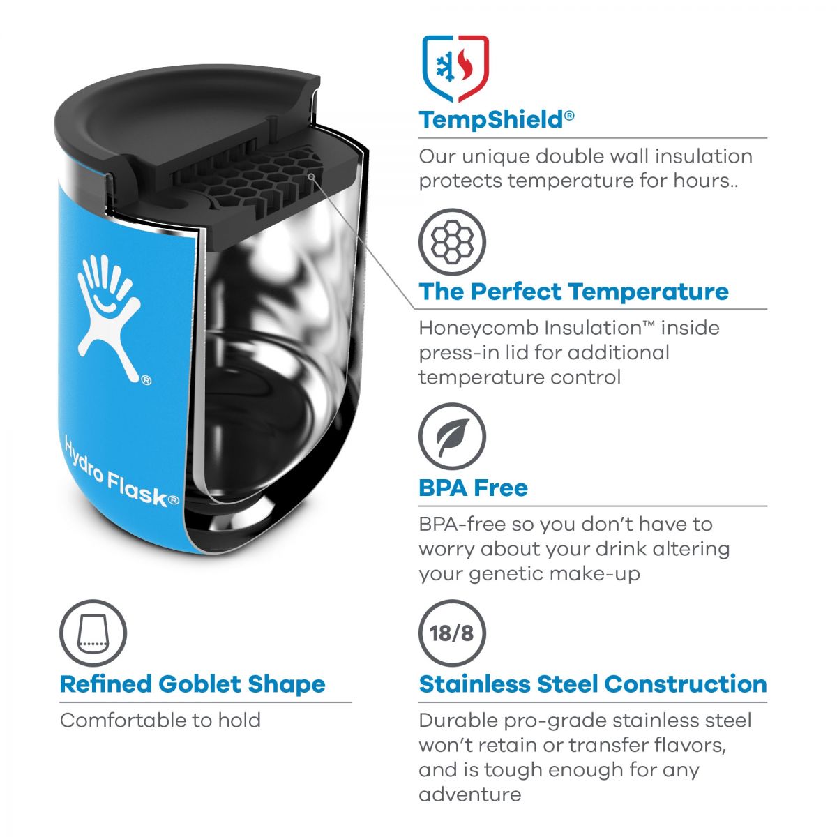 Θερμός Hydro Flask Wine Tumbler 0.3L