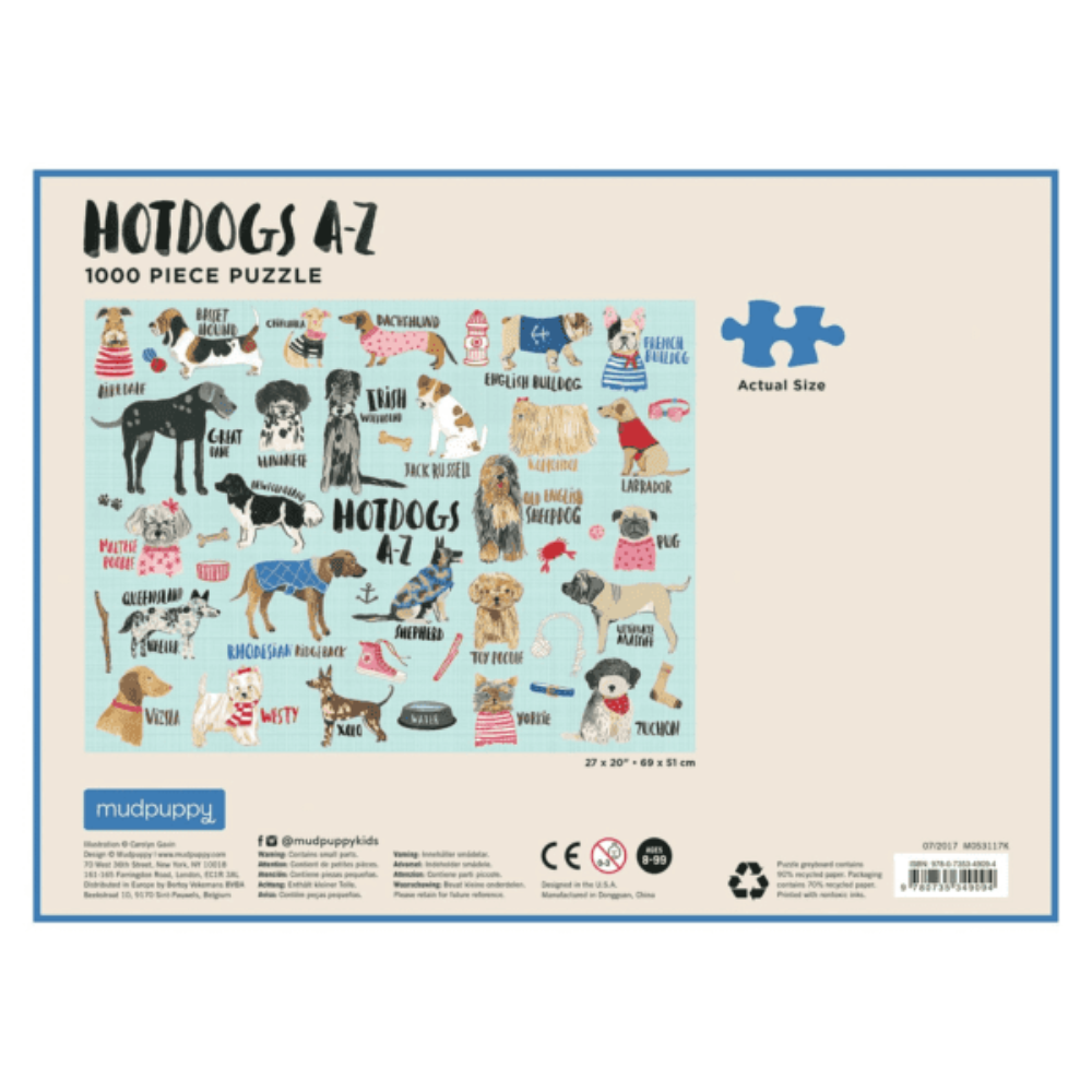 Hot Dogs A-Z 1000 Pieces Puzzle