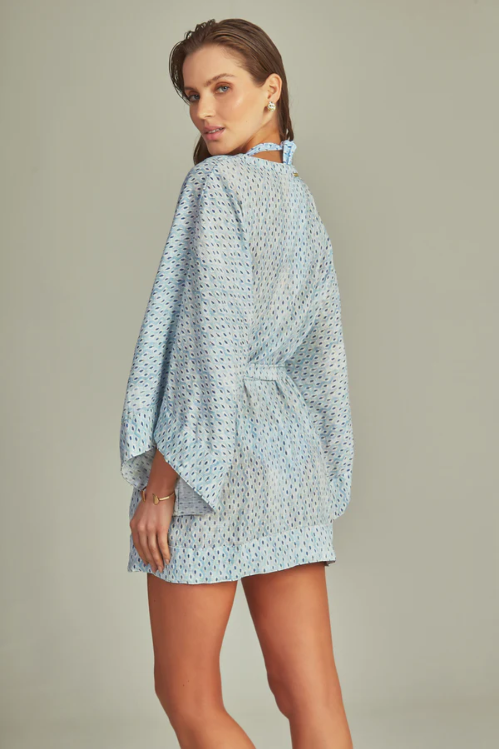 CLASSIC KIMONO CIEL BLEU PRINT