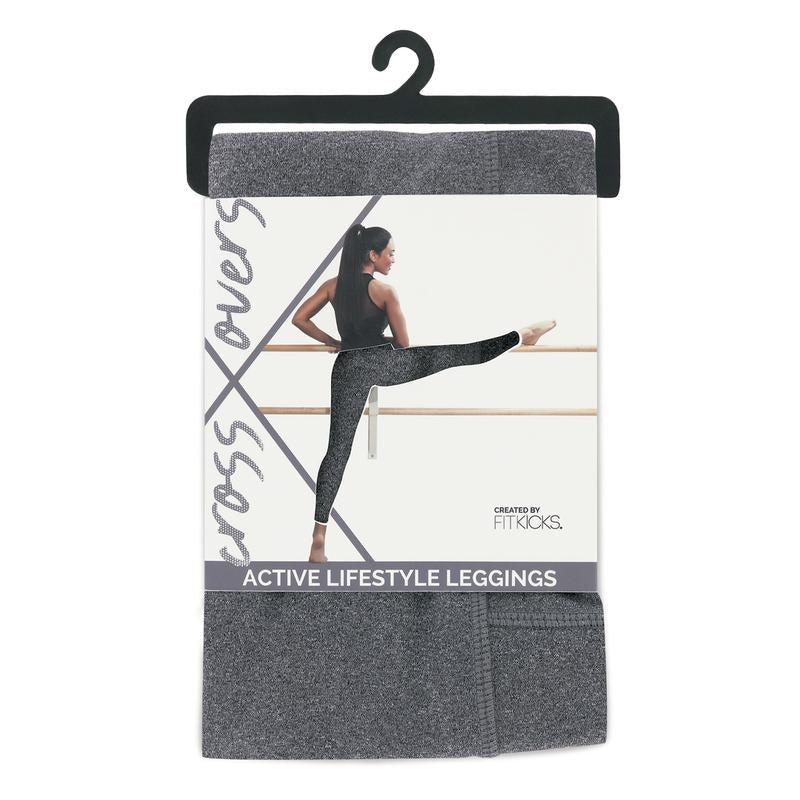 FITKICKS CROSSOVER LEGGINGS IN GRAY | FITL-GRY