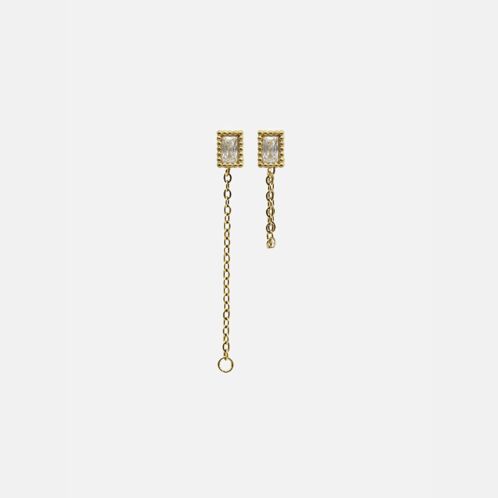 AEC PARIS Studs Bala Rectangle Etoilee Earrings