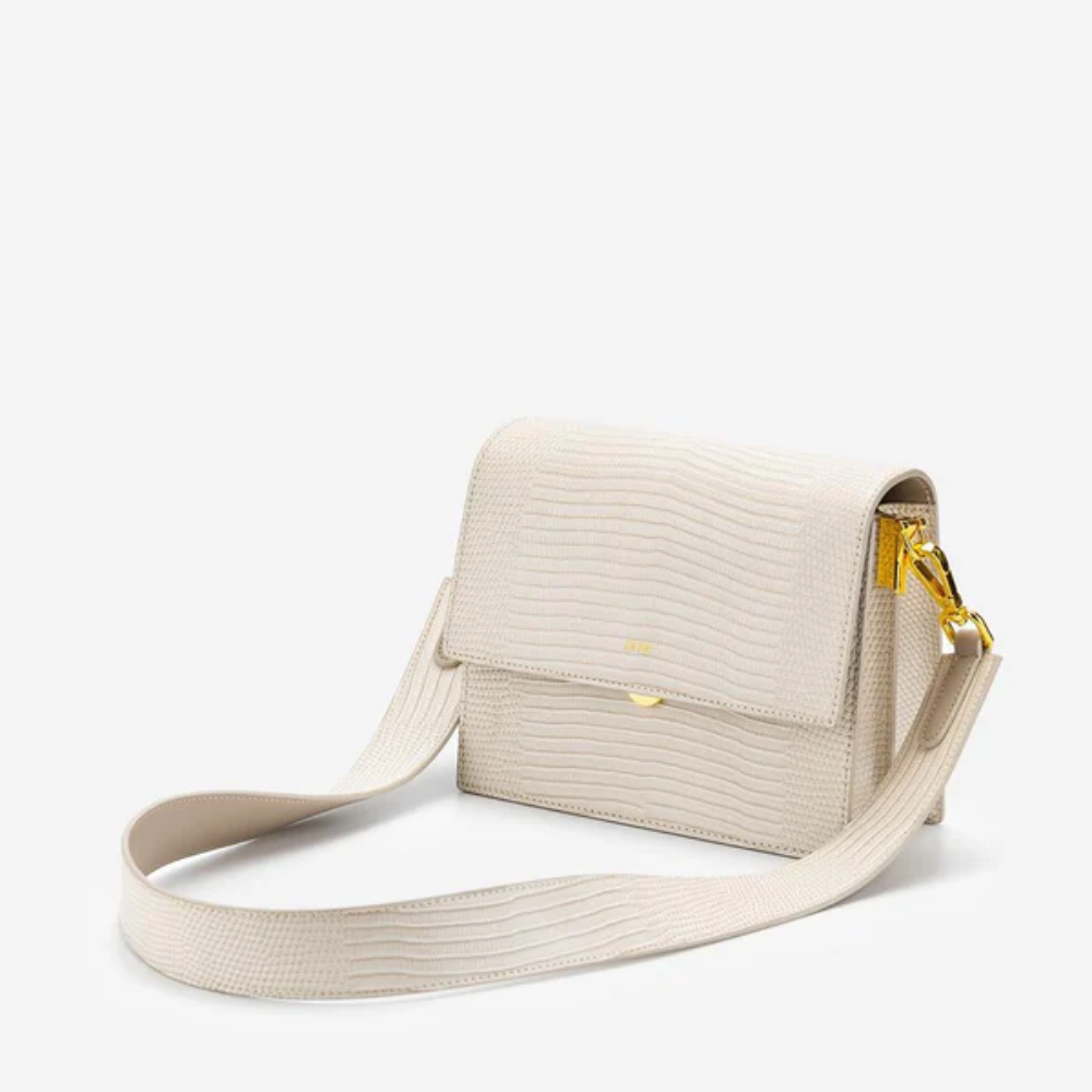 JW PEI Mini Flap Crossbody - Ivory Lizard