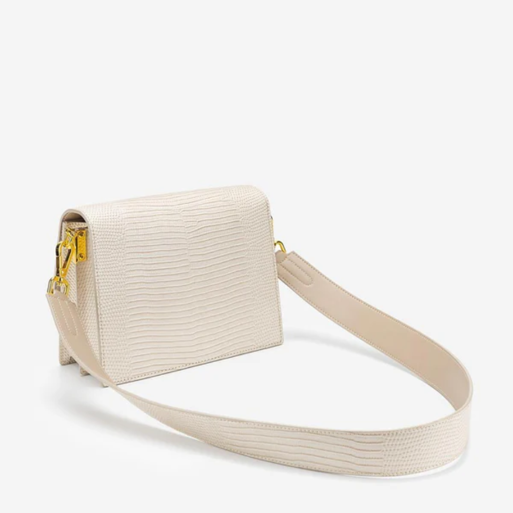 JW PEI Mini Flap Crossbody - Ivory Lizard