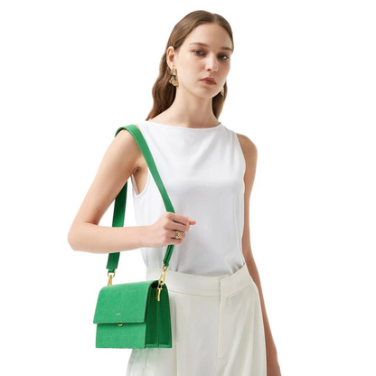 JW PEI Mini Flap Crossbody - Grass Green Lizard
