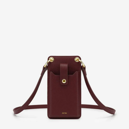 JW PEI Quinn Phone Bag -Burgundy Grained