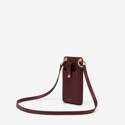 JW PEI Quinn Phone Bag -Burgundy Grained