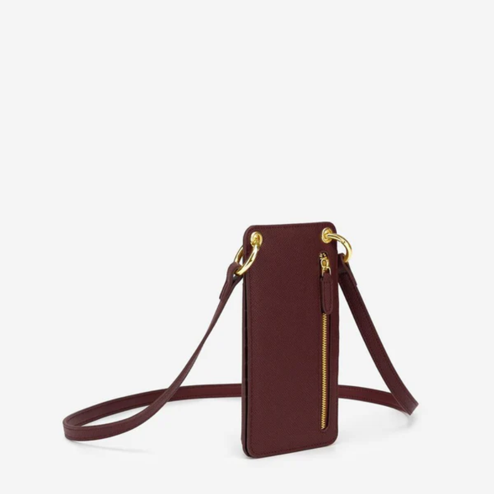 JW PEI Quinn Phone Bag -Burgundy Grained