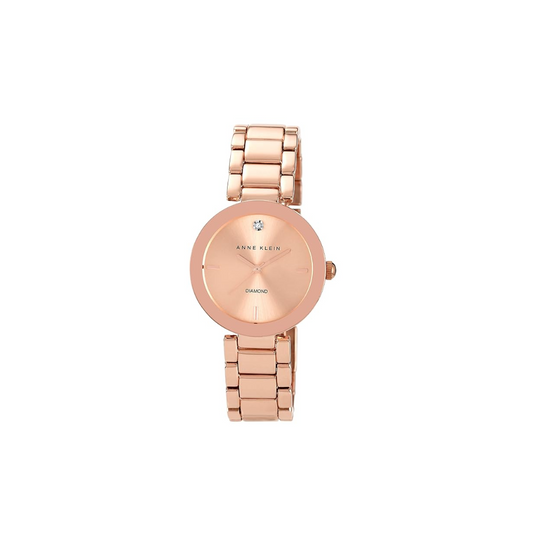 Ρολόι Anne Klein Women's  Rose Gold Tone Diamond Accented Bracelet Watch One Size Rose Gold