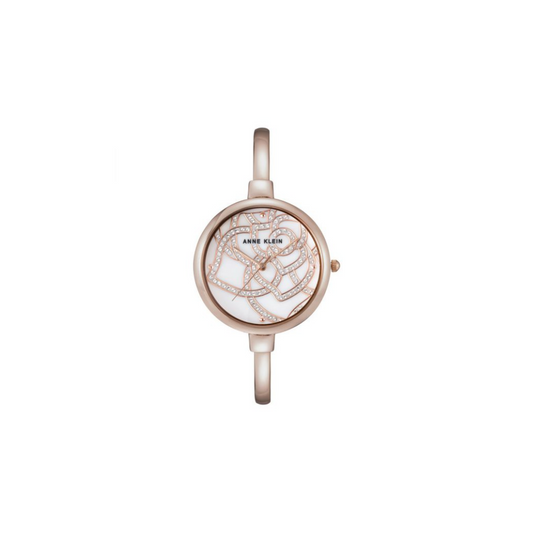 Ρολόι Anne Klein Swarovski Crystal Accented Rose Gold-Tone Bangle Ladies Watch and Bracelet Set