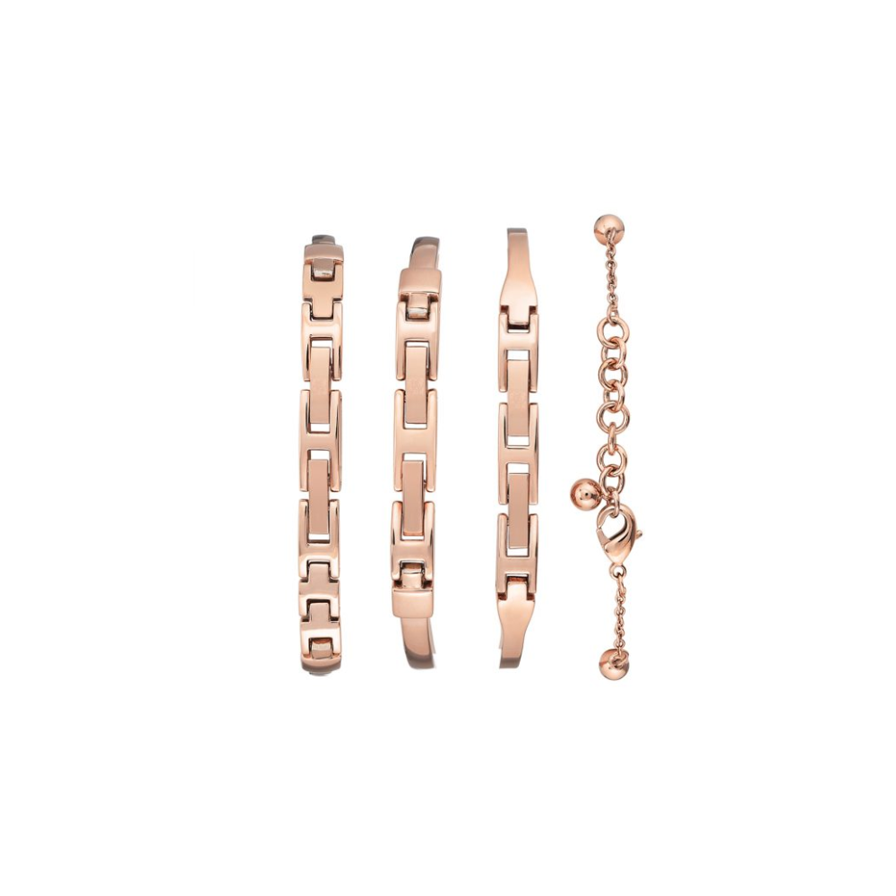 Ρολόι Anne Klein Swarovski Crystal Accented Rose Gold-Tone Bangle Ladies Watch and Bracelet Set