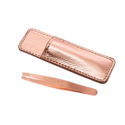 Tweezerman Mini Slant & Case Rose Gold