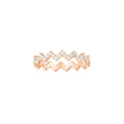 APM Monaco  Up and Down Ring Rose Gold