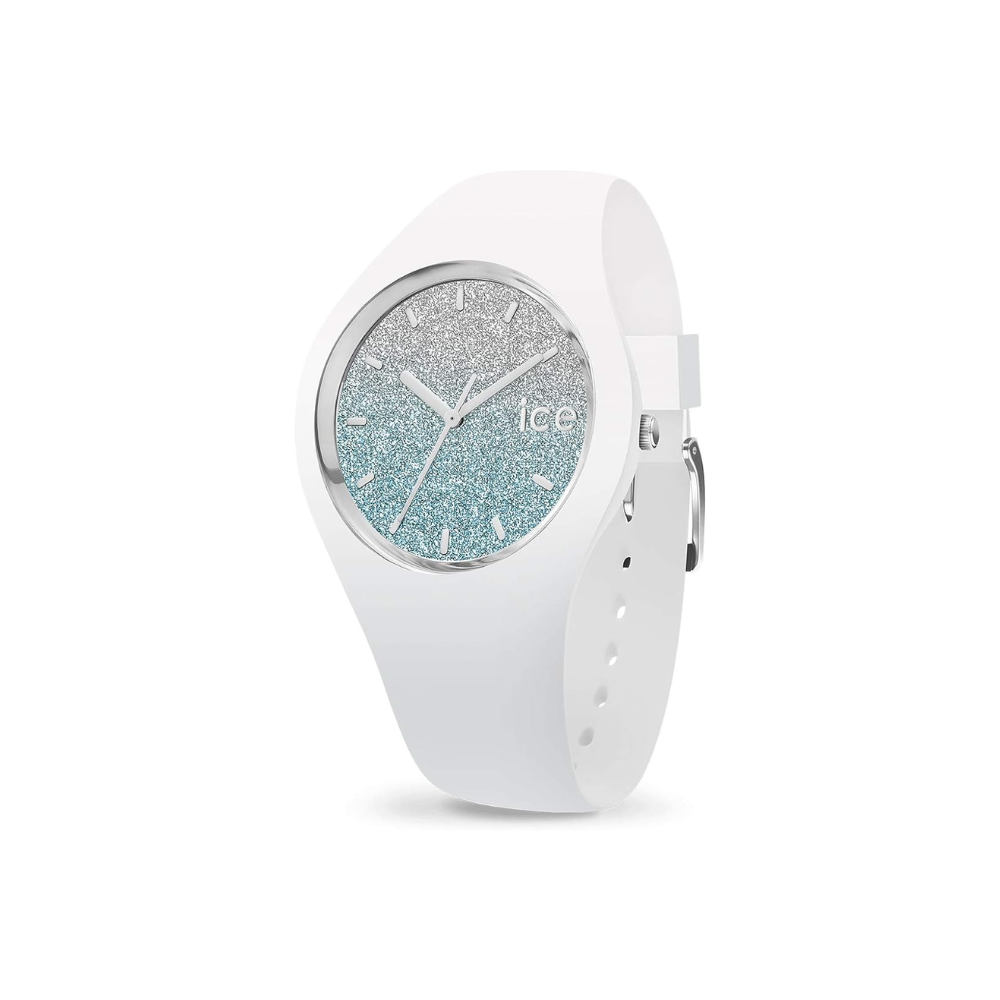 Ρολόι ICE lo White Blue - Women's Wristwatch with Silicon Strap