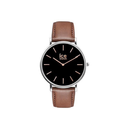 Ρολόι Ice-Watch - CITY classic Brown rose-gold- Men's wristwatch with leather strap