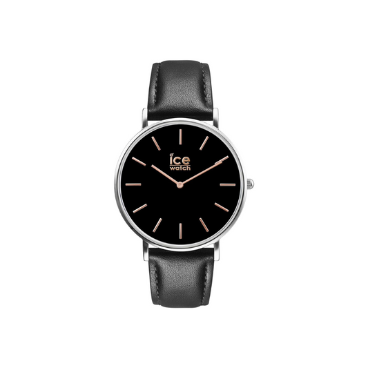 Ρολόι Ice-Watch - CITY classic Black rose-gold - Men's wristwatch with leather strap