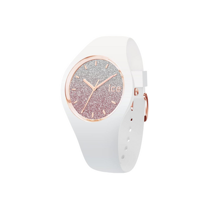 Ρολόι ICE lo White Pink - Women's Wristwatch with Silicon Strap