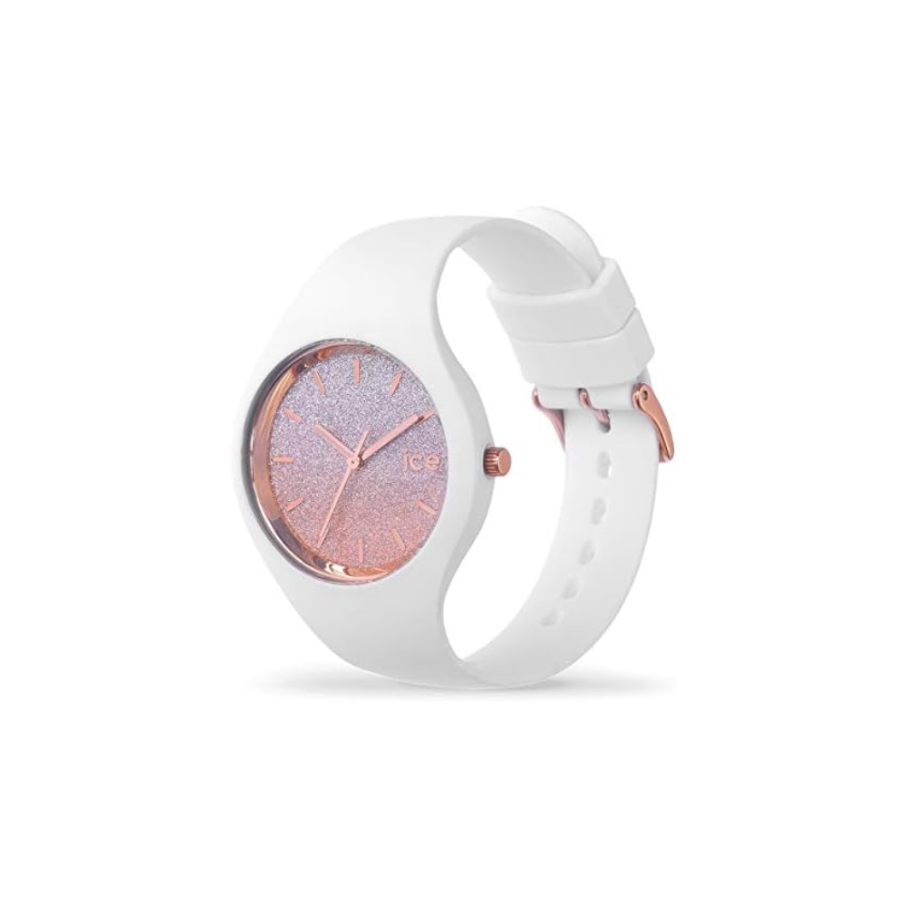 Ρολόι ICE lo White Pink - Women's Wristwatch with Silicon Strap