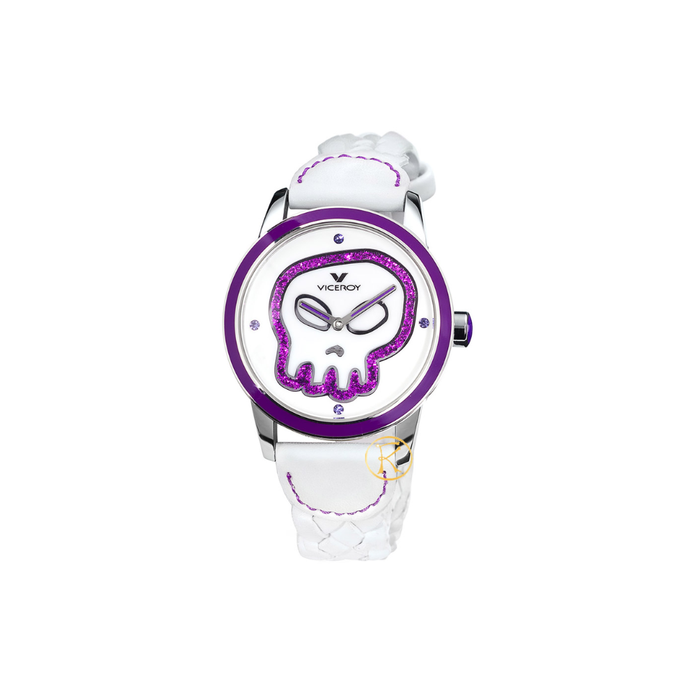 Ρολόι Viceroy Skull White Leather Strap - Γυναικείο