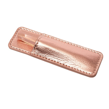 Tweezerman Mini Slant & Case Rose Gold