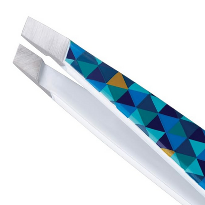 Tweezerman Mini Slant Tweezer Blue Mosaic