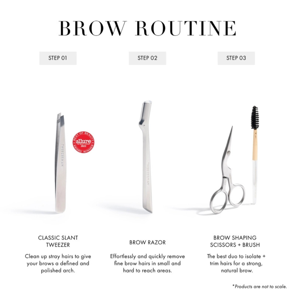 Tweezerman Brow Scissors & Brush