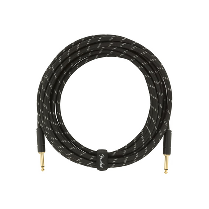 Fender Deluxe 18.6' Instrument Cable Black Tweed