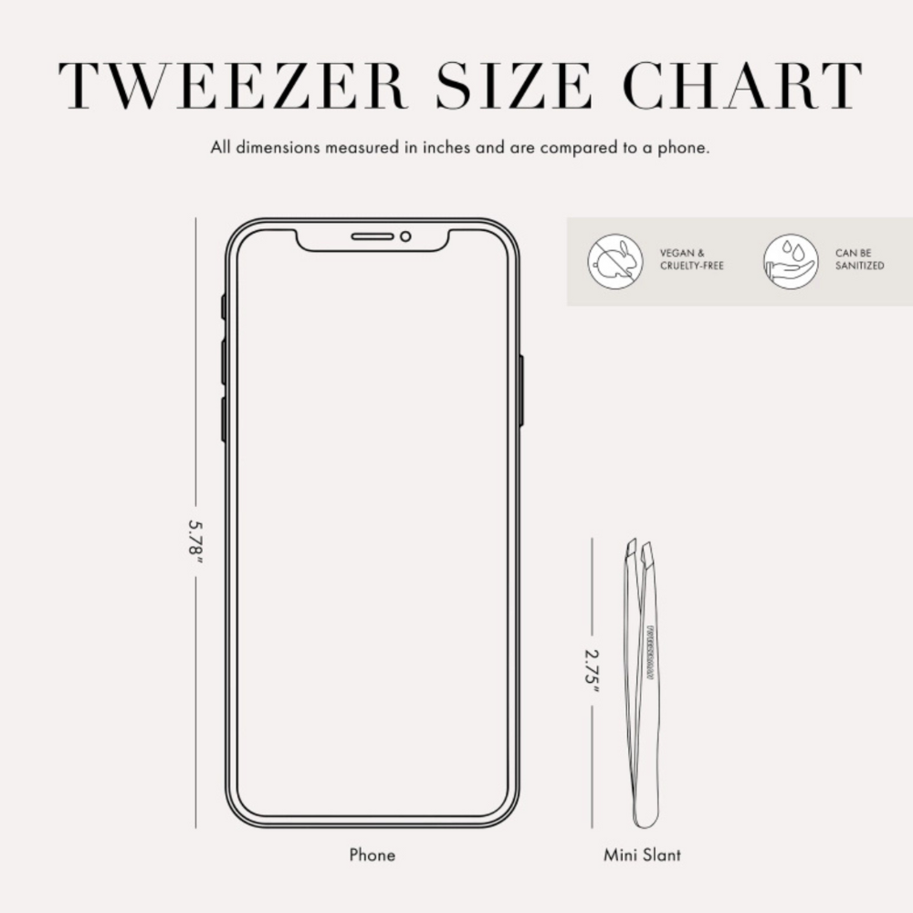 Tweezerman Mini Slant & Case Rose Gold