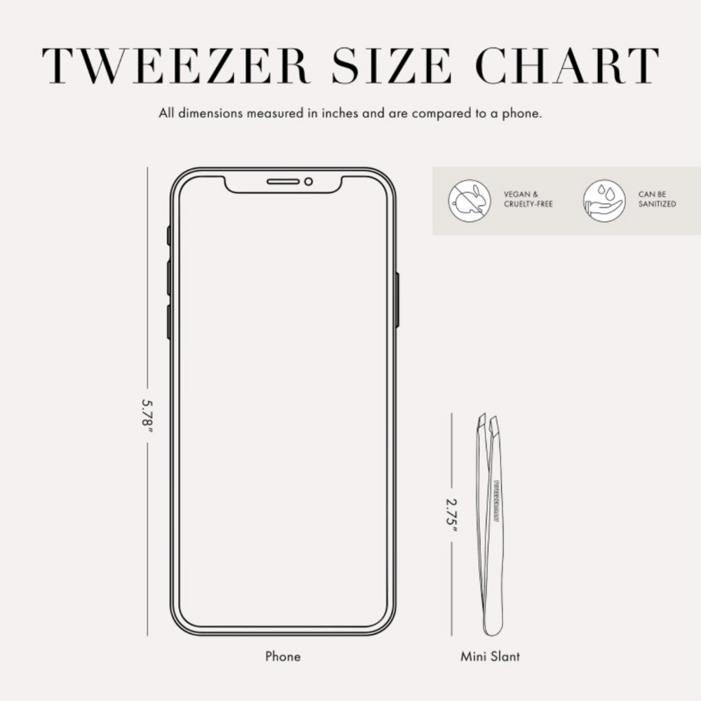 Tweezerman Mini Slant Tweezer Granite Sky