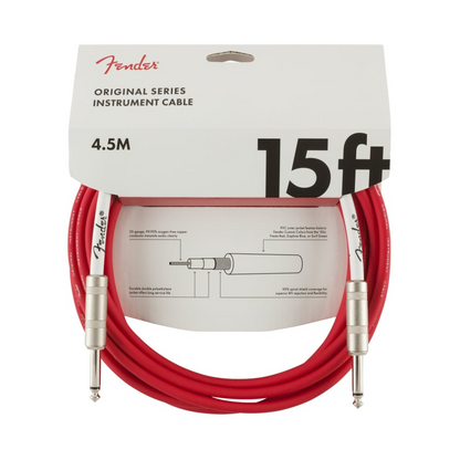 Fender Original 15' Inst Cable Fiesta Red