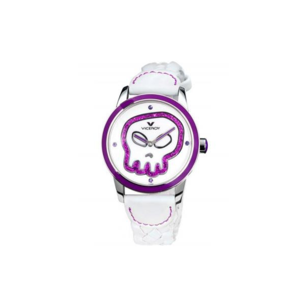 Ρολόι Viceroy Skull White Leather Strap - Γυναικείο