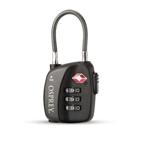 Osprey TSA 3 Dial Cable Lock Black