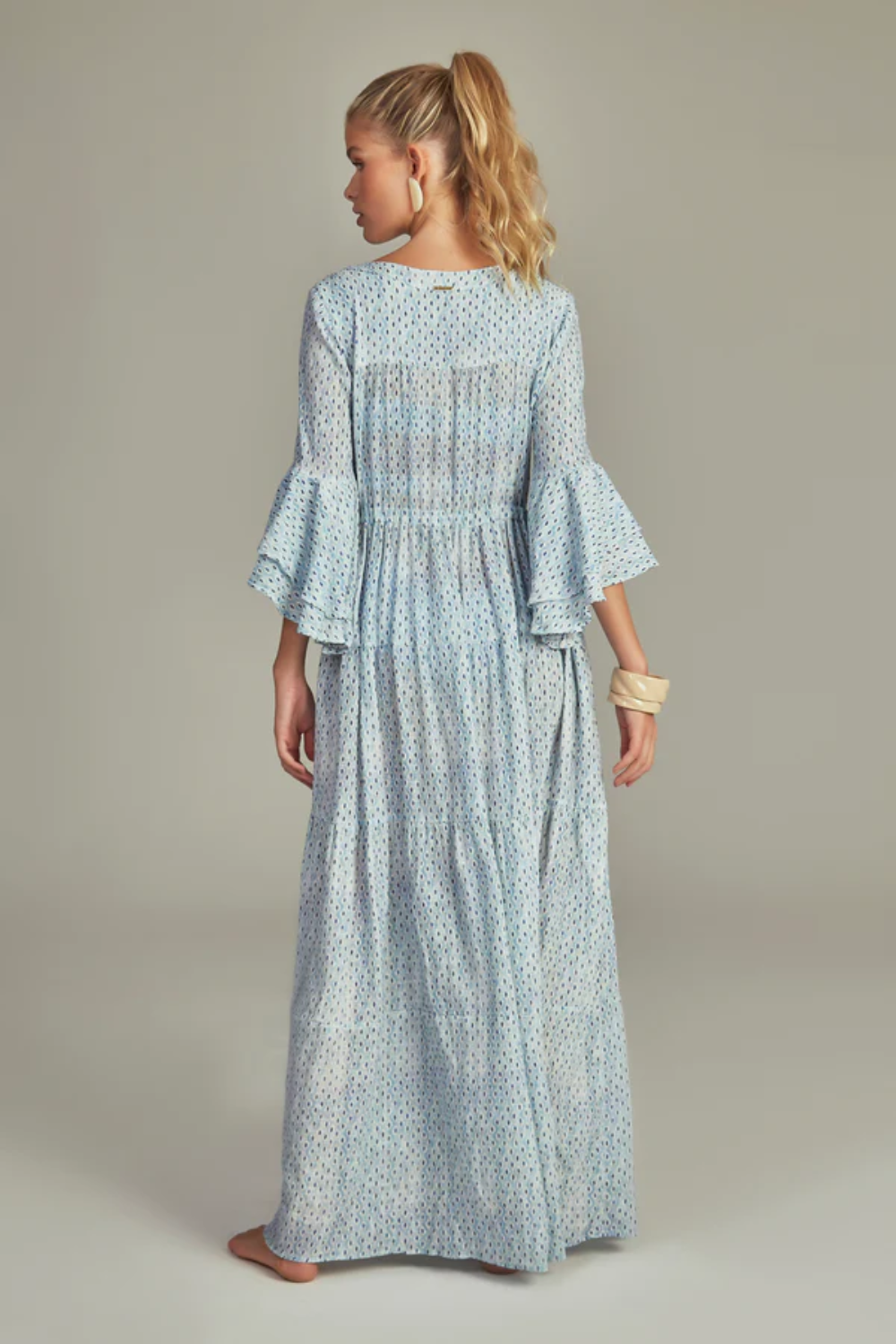 GISELE DRESS IN CIEL BLUE PRINT