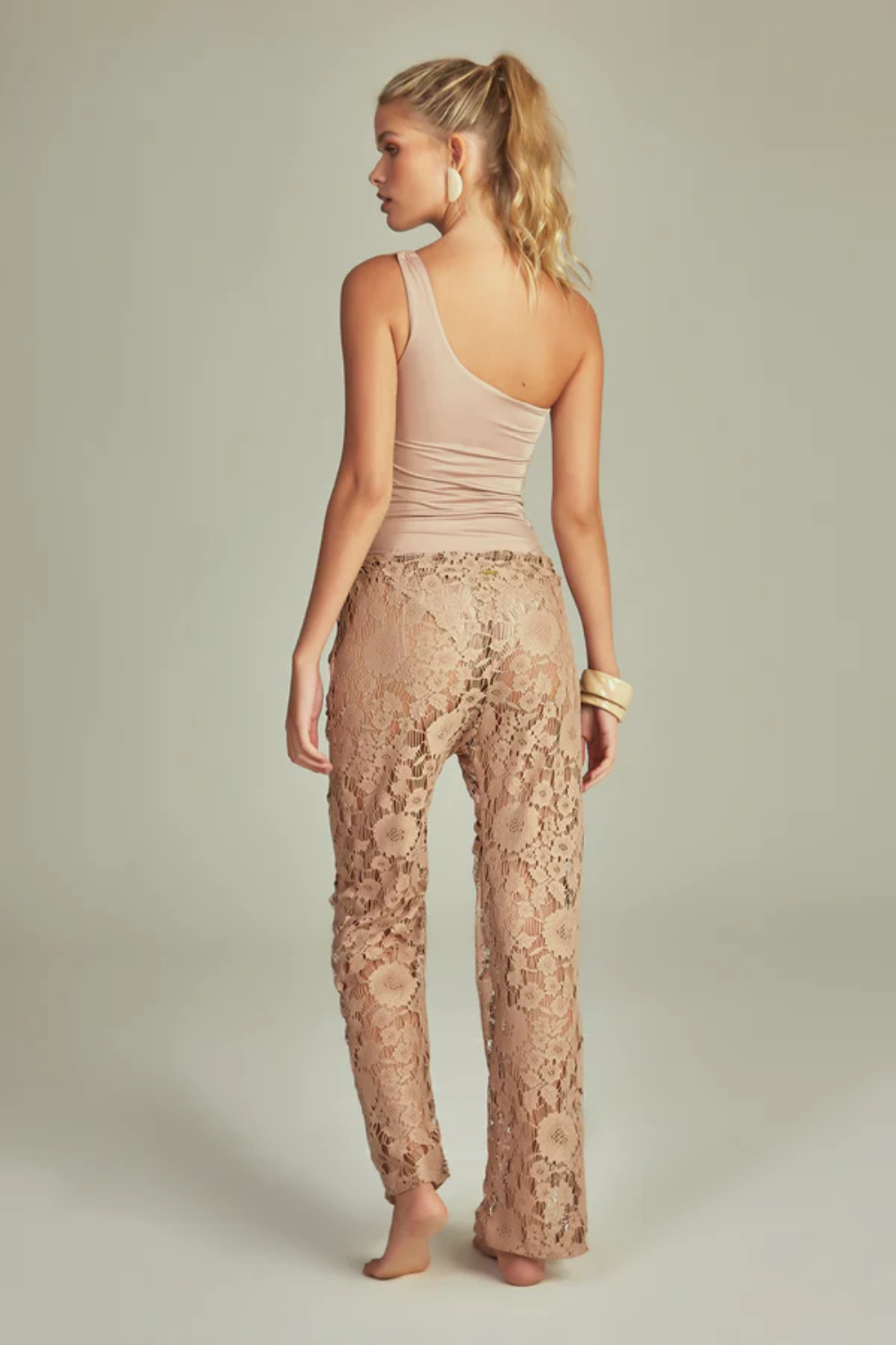 FORMENTERA CROCHET PANTS NUDE