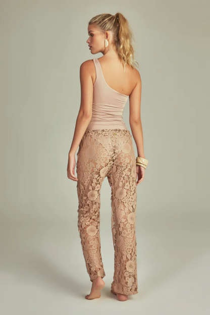 FORMENTERA CROCHET PANTS NUDE